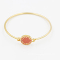 Simple Fashion Bangle with Custom Made Coin & Enamel Background